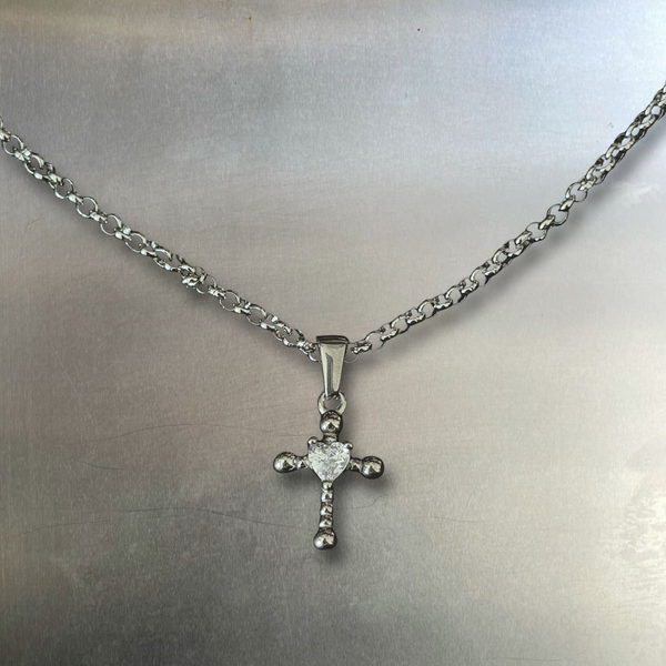 “Veil” cross necklace