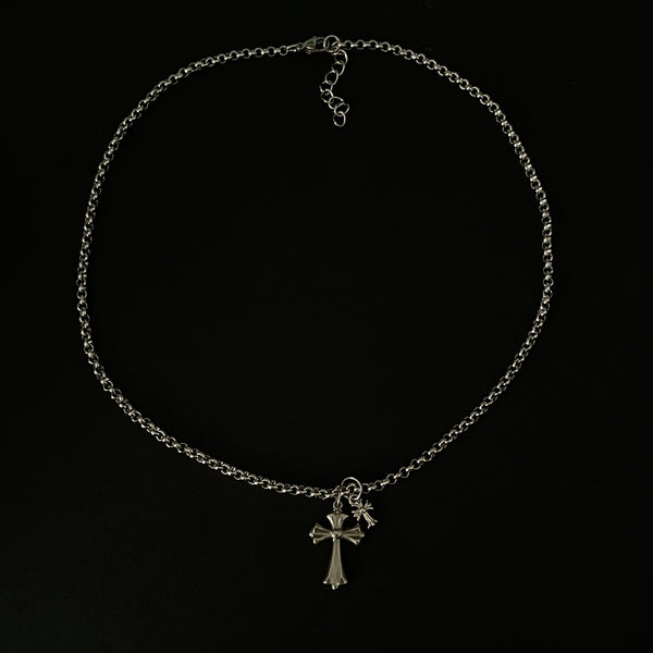 “Double cross” necklace