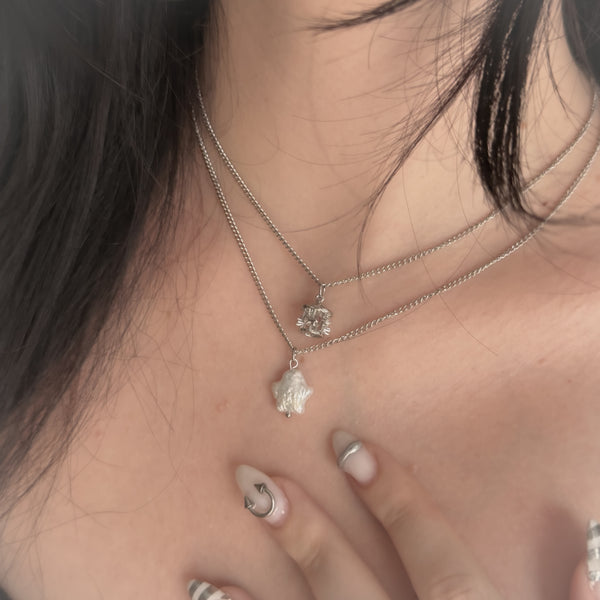 “Starlit carousel” double layered necklace