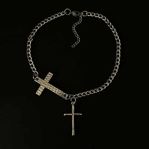 “Sacred” cross choker