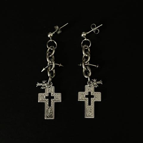 “God’s acre” stud earrings